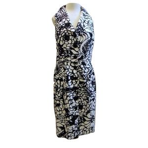 Worth button front bold floral print dress Sz 8